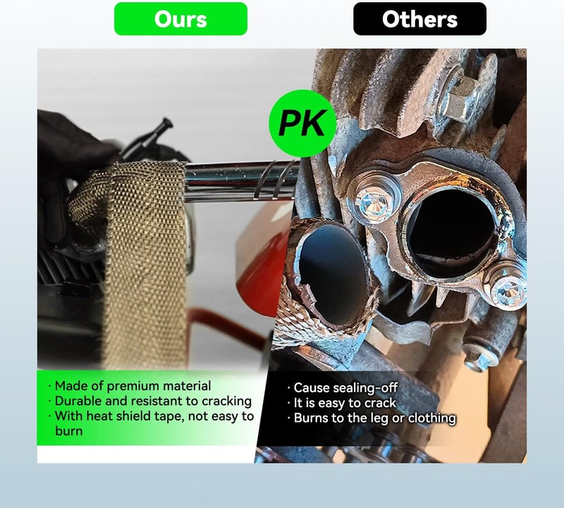 XIKOBY Upgrade Header Exhaust Pipe Kit for Predator 212cc 196cc Coleman Mini Bike CT200U BT200X B200R KT196 Go Kart 6.5HP GX160 GX200 Clone Engine Baja Warrior MB165 Massimo MB200 Performance Parts - Image 5